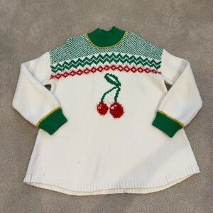 Free People NEW WITH TAGS Cherry Heart Sweater Dress